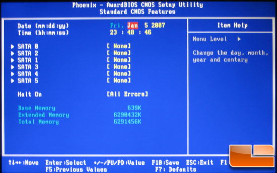 EVGA E761 X58 Classified BIOS Date and Time