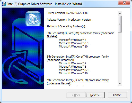 Intel Graphics Driver Windows 10 Download