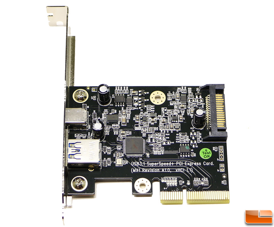 Blackbird MX-1 USB 3.1 PCIe Card Review - USB 3.1 Type-A & Type-C ports