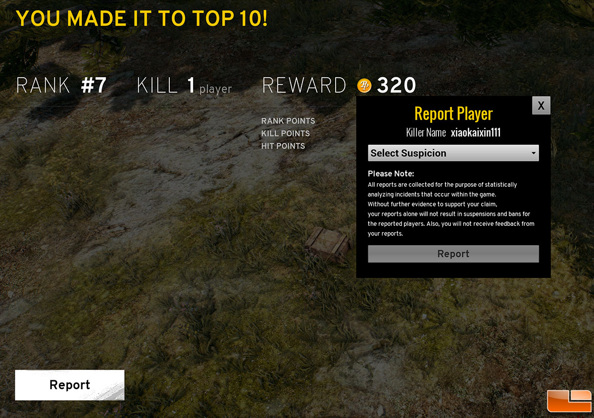 pubg report