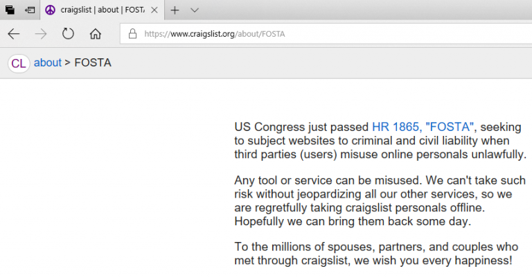 Craigslist Shuts Down Personals Ads in United States ...