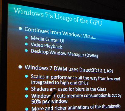 Microsoft Windows 7 uses DirectX 10.1