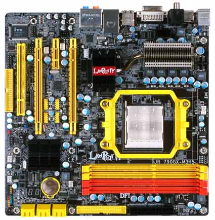 DFI Announces LanParty JR 790GX-M3H5 Socket AM3 Motherboard