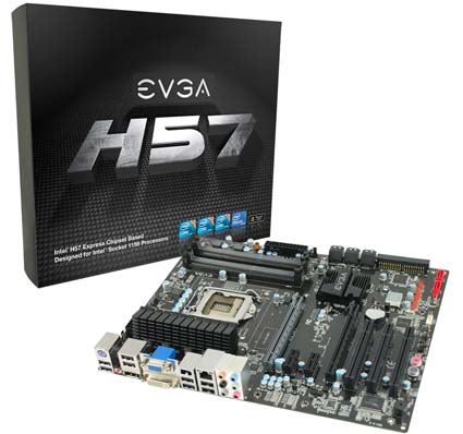 EVGA H55 and H57 Intel Motherboards Pictured