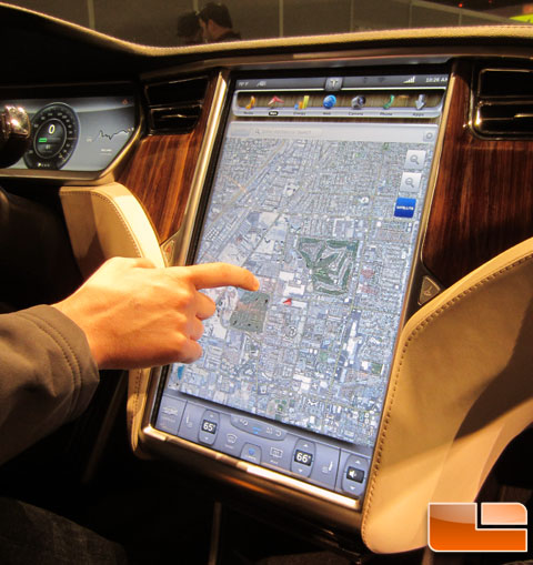 Tesla Model S with Google Maps Tesla Model S with Google Maps