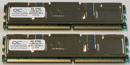 OCZ EL DDR PC-3700 Dual Channel Gold Rev. 2 Memory