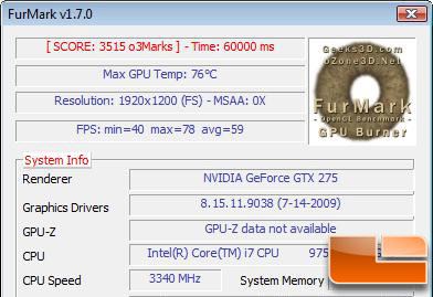 nvidia geforce gtx 275 benchmark