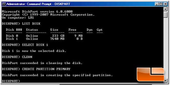 Install Windows 7 from a USB Key Vista drive prep step 6