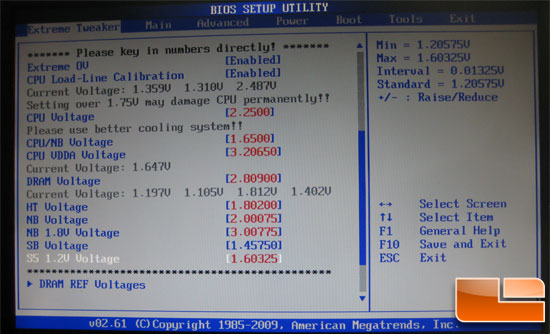 Asus Crosshair III Formula Maximum Voltages