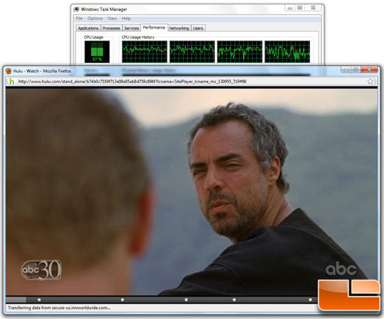 Hulu HD Video Playback Testing on NVIDIA Ion