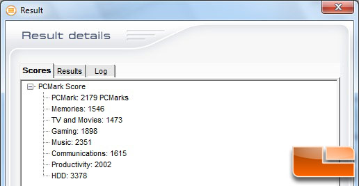 PCMark Vantage Benchmarking