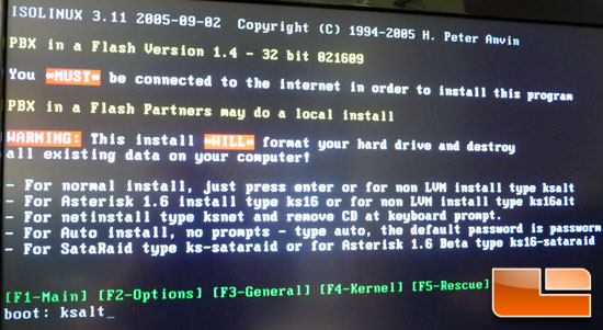 CentOS Installer Menu