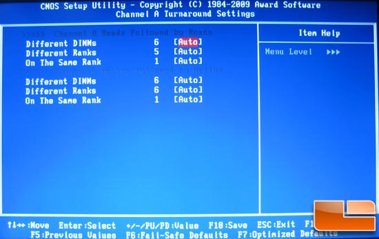 Gigabyte P55 BIOS Memory Timings