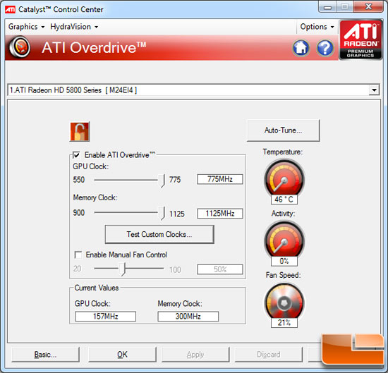 ATI Radeon HD 5870 OC Video Card Overclocking