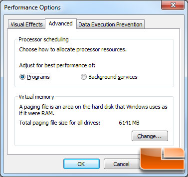 Windows 7 Pagefile Size with 6GB of Memory