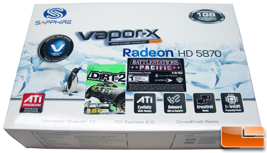 Sapphire Radeon HD 5870 Vapor-X Box Front