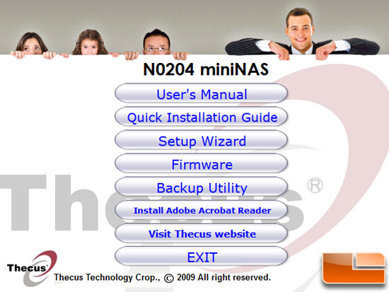 Thecus N0204 miniNAS Setup Guide