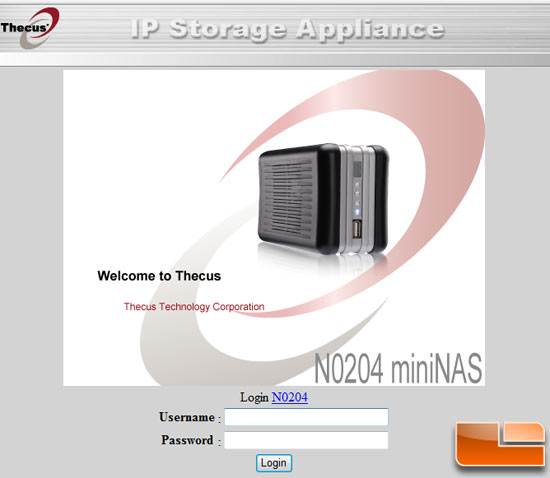 Thecus N0204 miniNAS Setup Guide