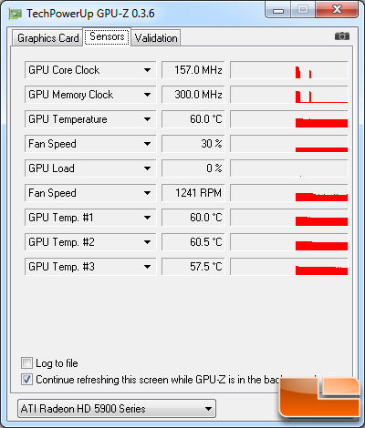 Radeon HD 5970 GPU-Z 0.3.6 Temperatures