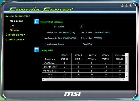 MSI Control Center