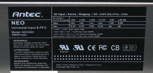 Antec's NeoPower 480 Modular PSU - Legit Reviews