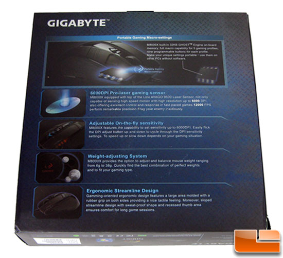 Gigabyte M8000X Retail Box Back