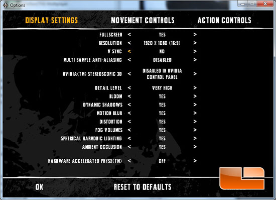 Batman Arkham Asylum system settings