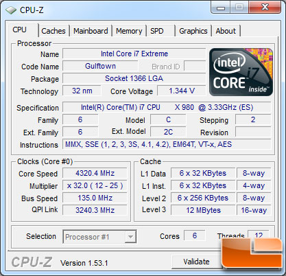 Intel Core i7 980X Processor Extreme Edition Overclocking