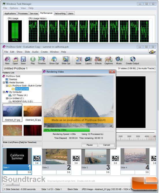 Photodex Proshow Gold 4.1 Benchmarking