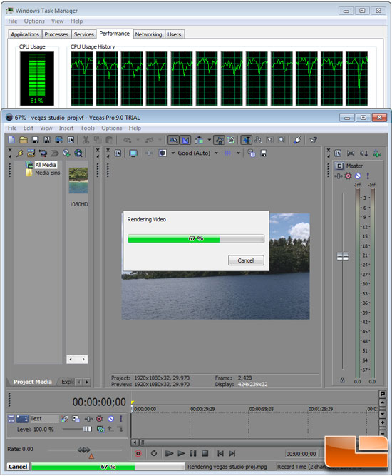 Sony Vegas Benchmarking