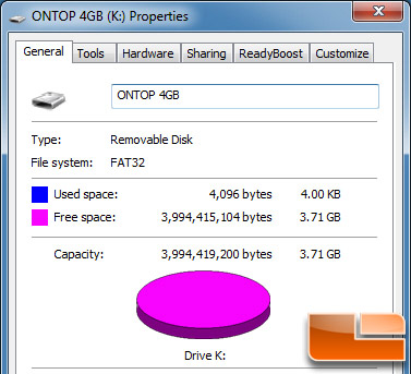 OnTop disk properties