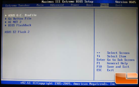 Asus Maximus III Extreme BIOS Tools