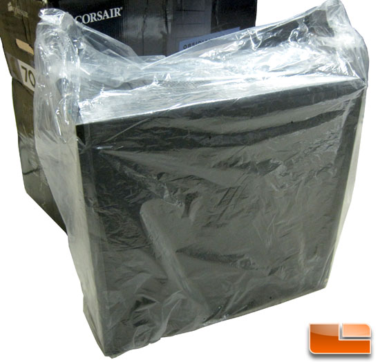 Corsair Obsidian 700D wrapped in plastic