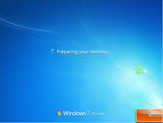 Windows 7 Preparing Desktop