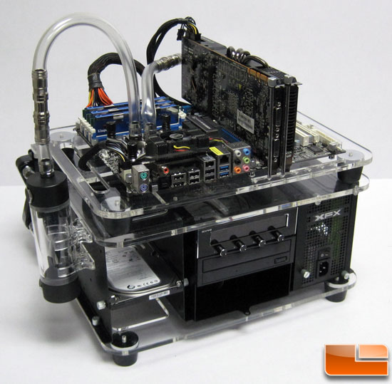 Microcool Banchetto 101 with motherboard tray rotated