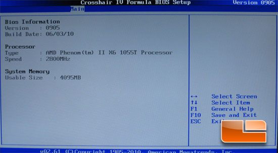 ASUS Crosshair IV Formula BIOS