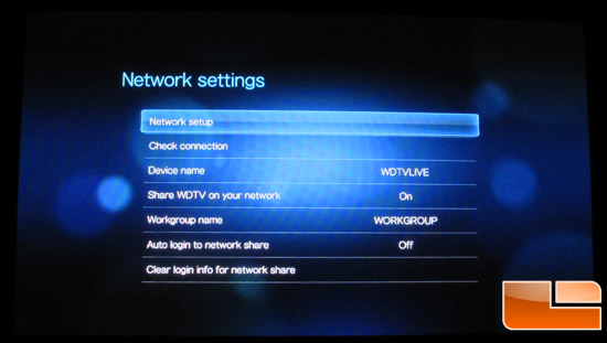 WDTV Live Plus Settings