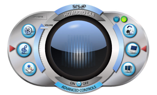 SRS Labs HD Audio Lab UI On