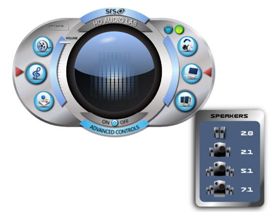 SRS Labs HD Audio Lab UI Speakers