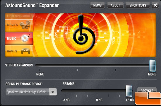 Astoundsound Audio Expander 3.0 Interface