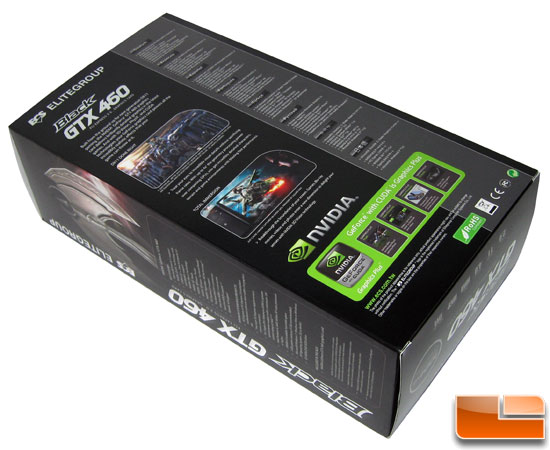 ECS GeForce GTX 460 1GB Black Retail Box Rear