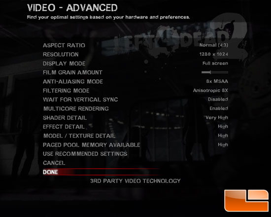 Left 4 Dead 2 Settings