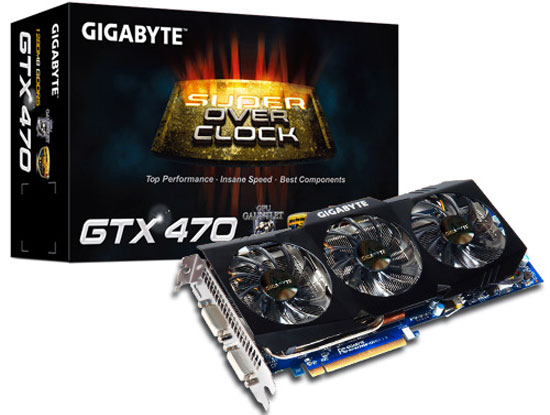 GIGABYTE GeForce GTX 470 SOC Edition Retail Box and Bundle