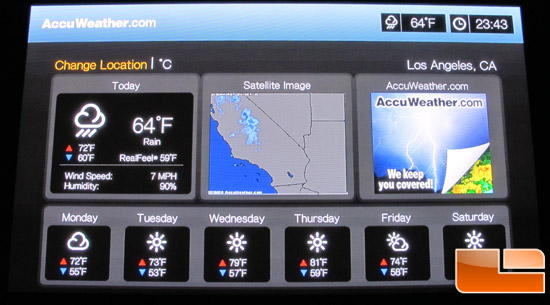 WD TV Live Hub Weather