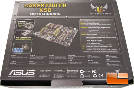 ASUS Sabertooth X58 Retail Box and Bundle