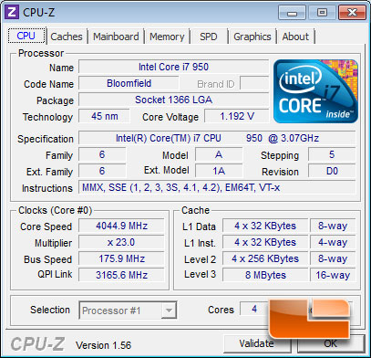 ASUS Sabertooth X58 Overclocked CPUz