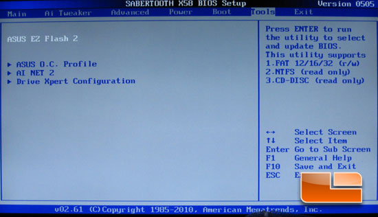 ASUS Sabertooth X58 System BIOS