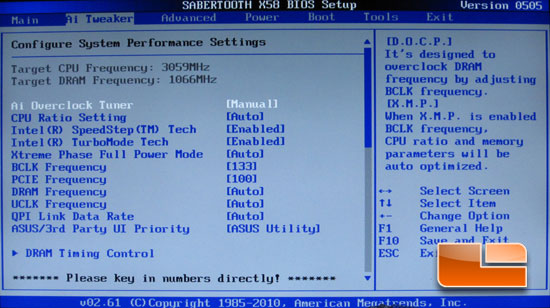 ASUS Sabertooth X58 System BIOS