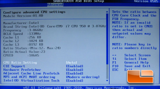 ASUS Sabertooth X58 System BIOS