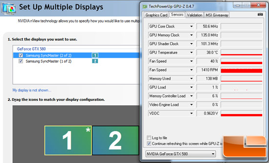 GeForce GTX 580 2 LCD Display Idle